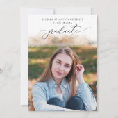 Einladung der Dusty Blue Floral Graduation Party (Rückseite)