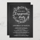 Einladung der Einsatzgruppe - Blumenkhalkboard (Vorne/Hinten)