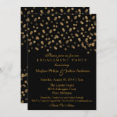 Einladung der Einsatzgruppe Gold Glitzer Confetti (Vorne/Hinten)