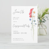 Einladung der Einsatzgruppe, Minimalistische Blume (Stehend Vorderseite)