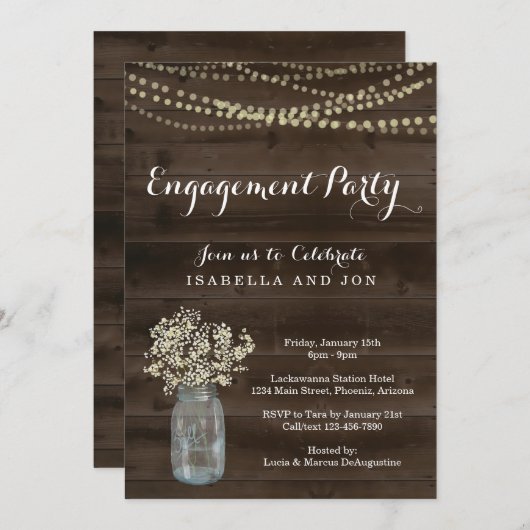 Einladung der Einsatzgruppe - Rustikales Holz (Vorne/Hinten)