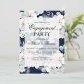 Einladung der Einsatzpartei zu weißer Blume (Stehend Vorderseite)