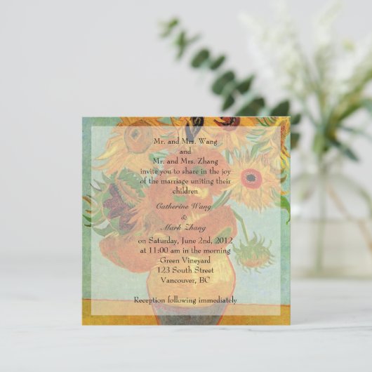 Einladung der Eltern von Braut und Bräutigam (Stehend Vorderseite)