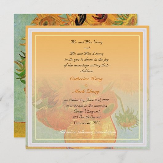 Einladung der Eltern von Braut und Bräutigam (Vorne/Hinten)