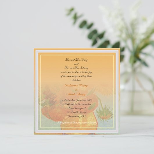 Einladung der Eltern von Braut und Bräutigam (Stehend Vorderseite)