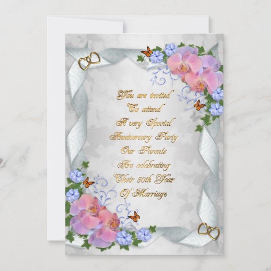 Einladung der Eltern zum 50. Jahrestag (Vorderseite)