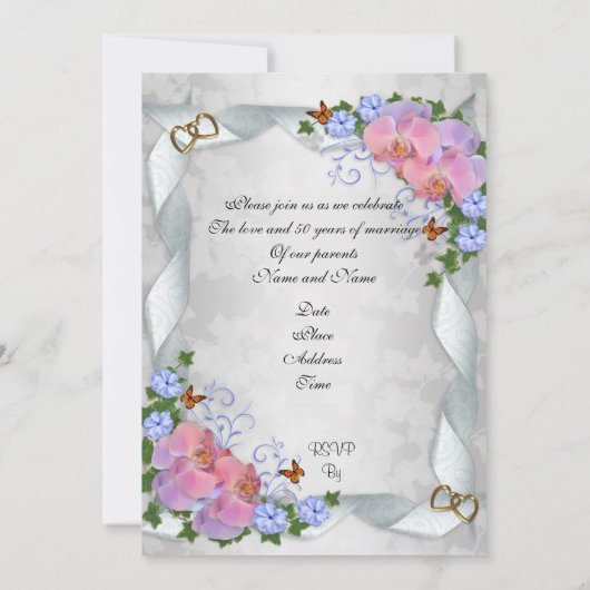 Einladung der Eltern zum 50. Jahrestag (Rückseite)