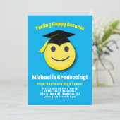 Einladung der Emoticon Happy Niedlich Graduation P (Stehend Vorderseite)