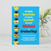 Einladung der Emoticon Happy Niedlich Graduation P (Stehend Vorderseite)