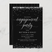 Einladung der engagierten Partei, elegantes Silber (Vorne/Hinten)