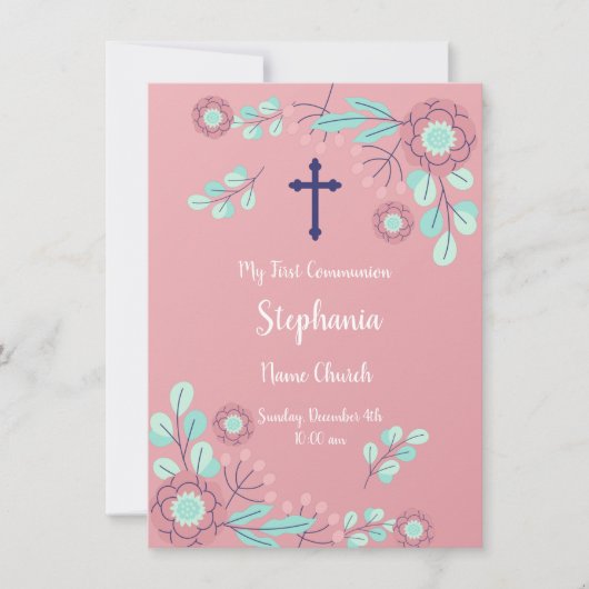 Einladung der ersten Blumengemeinschaft (Vorderseite)