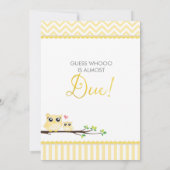 Einladung der Eukalyptusdusche | Gelb Zickzack (Rückseite)