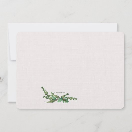 Einladung der Evergreen Engagement Party (Rückseite)