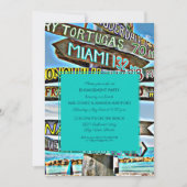 Einladung der farbenfrohen Key West Engagement Par (Vorderseite)