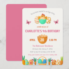 Einladung der farbenfrohen OsterGirls zum Geburtst