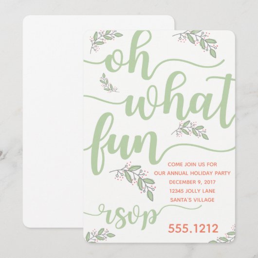 EINLADUNG DER FERIENPARTEI (Vorne/Hinten)