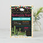 Einladung der Fiesta Graduation Party (Stehend Vorderseite)