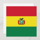 Einladung der Flagge Boliviens (Vorne/Hinten)