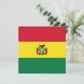 Einladung der Flagge Boliviens (Stehend Vorderseite)