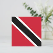 Einladung der Flagge Trinidad und Tobago (Stehend Vorderseite)