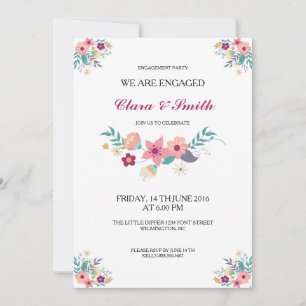 Einladung der floralen Engagement-Partei