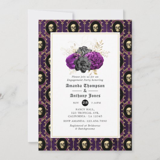 Einladung der floralen Gothic-Gruppe (Vorderseite)