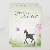 Einladung der Fohlen- und Schmetterlingspferddusch (Vorne/Hinten)