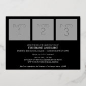 Einladung der Foto-Ankündigung und der Graduierten (Rückseite)