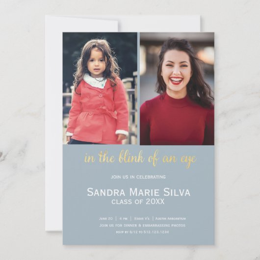 Einladung der Foto Senior Graduation Party (Vorderseite)