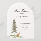 Einladung der Fox Baby Dusche (Vorne/Hinten)