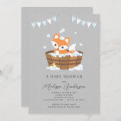Einladung der Fox Baby Dusche (Vorne/Hinten)