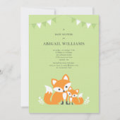 Einladung der Fox Baby Dusche (Vorderseite)