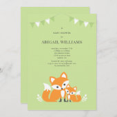 Einladung der Fox Baby Dusche (Vorne/Hinten)