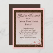 Einladung der Frau in Rosa und Braun (Vorne/Hinten)