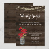 Einladung der Frau zum Geburtstag | Christmas Poin (Vorne/Hinten)