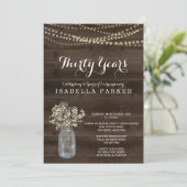 Einladung der Frau zum Geburtstag | Rustikaler Bab (Stehend Vorderseite)