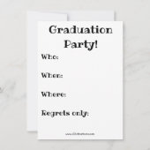 Einladung der Funny Medical School Graduation Part (Rückseite)