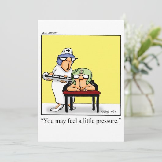 Einladung der Funny Nursing School Abschluss (Stehend Vorderseite)