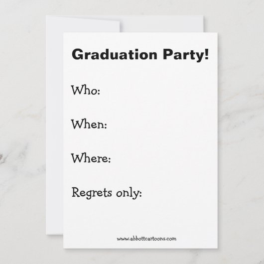 Einladung der Funny Nursing School Abschluss (Rückseite)