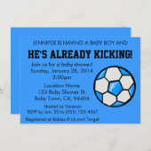 Einladung der Fußball-Kinderdusche, individuell an (Vorne/Hinten)