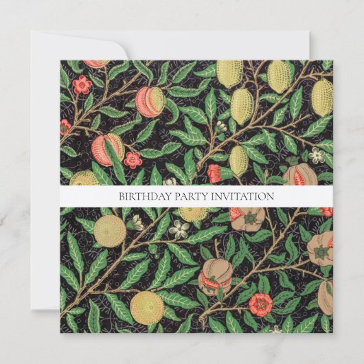 EINLADUNG DER GEBIRGSPARTEI: WILLIAM MORRIS (Vorderseite)