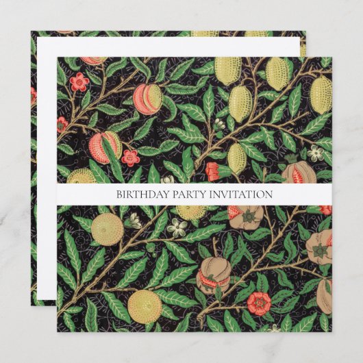 EINLADUNG DER GEBIRGSPARTEI: WILLIAM MORRIS (Vorne/Hinten)