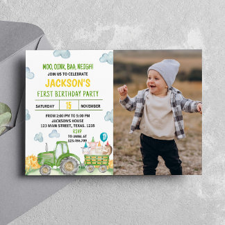 Einladung der Geburtstagspartei von Traktor Farm A