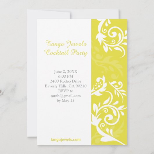 Einladung der Gelben Flora (Rückseite)