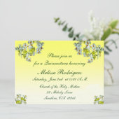 Einladung der Gelben Flora Quinceañera (Stehend Vorderseite)