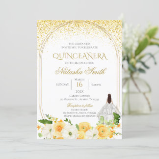 Einladung der Gelben Flora Quinceanera