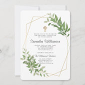 Einladung der geometrischen Foliage (Vorderseite)