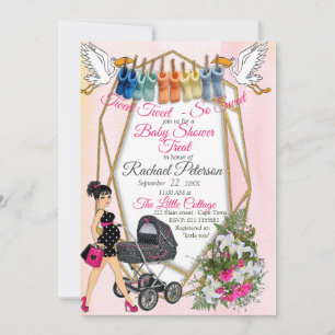 Einladung der geometrischen Gold-Baby-Dusche