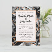 Einladung der geometrischen Kupferfolie Wasserfarb (Stehend Vorderseite)