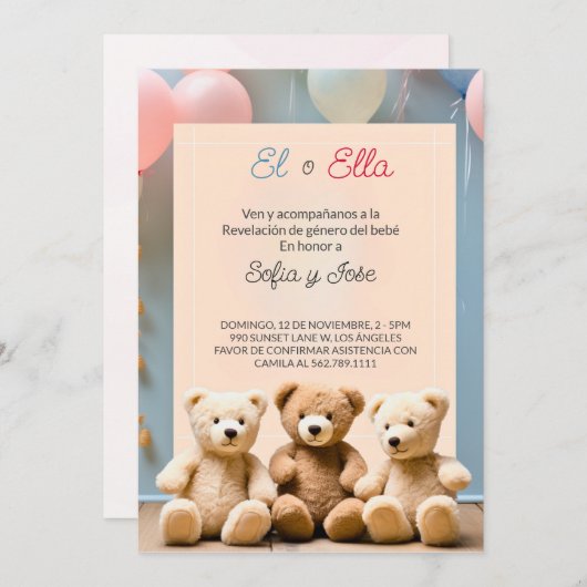 Einladung der Geschlechter zur spanischen Gruppe (Vorne/Hinten)